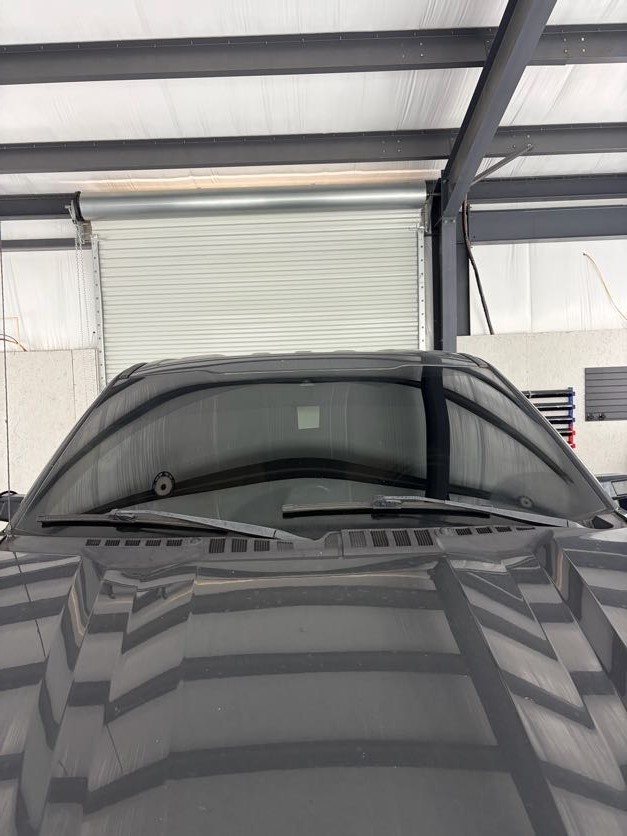 Windshield tint detail