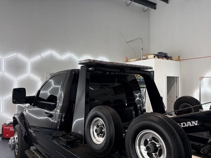 Tow truck light bar install